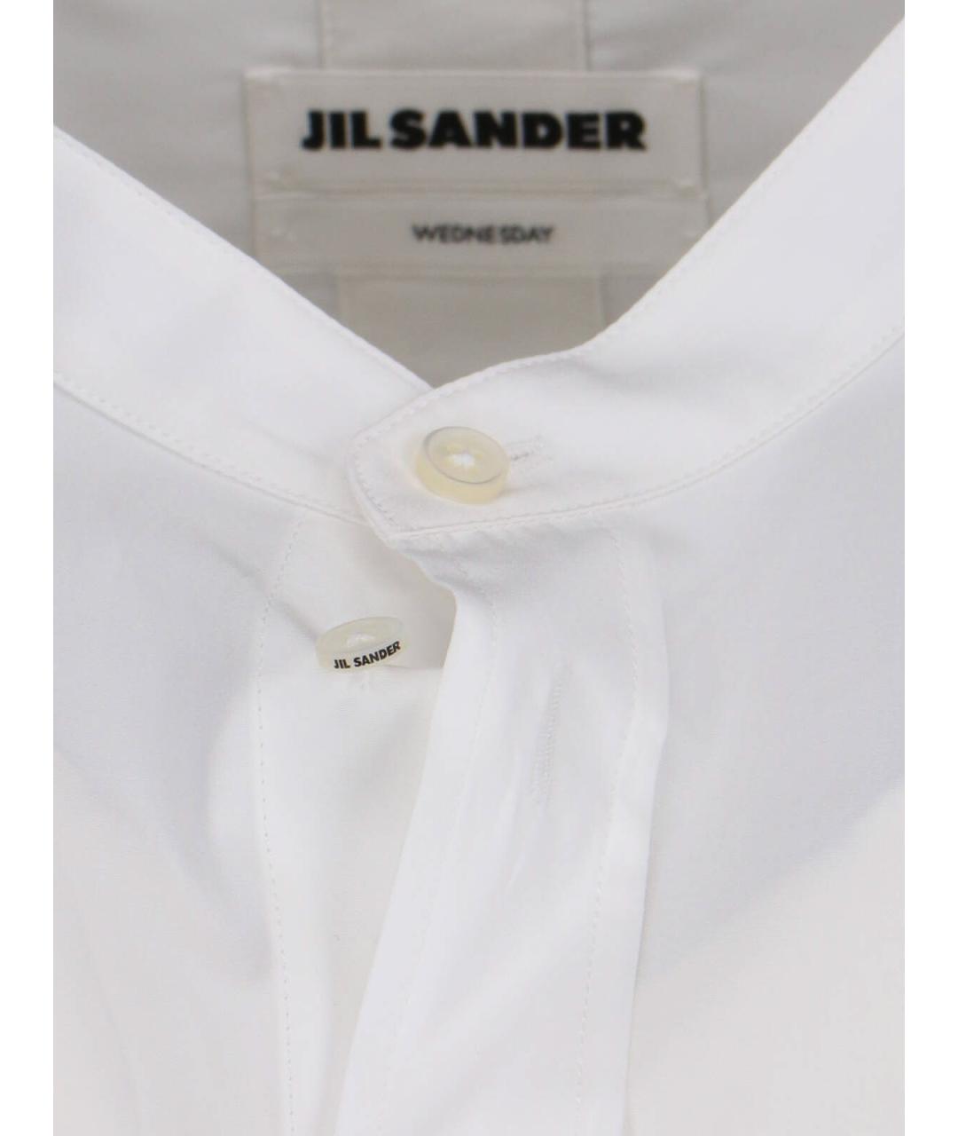 JIL SANDER Белая хлопковая классическая рубашка, фото 5