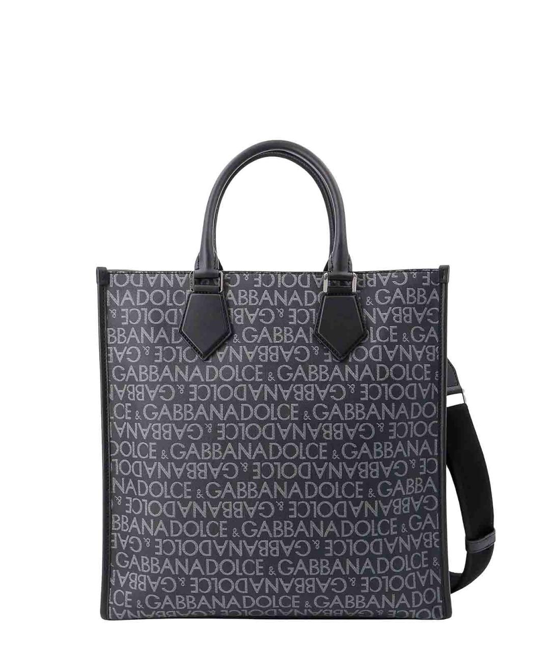 DOLCE&GABBANA Темно-синяя сумка тоут, фото 2