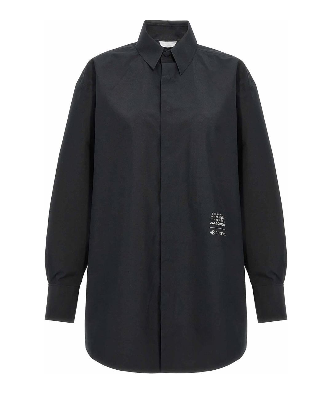 MM6 MAISON MARGIELA Черная полиэстеровая рубашка, фото 1