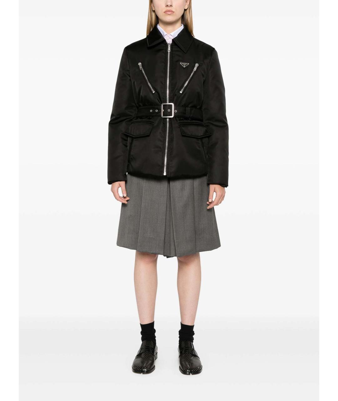 PRADA Черная полиамидовая куртка, фото 2