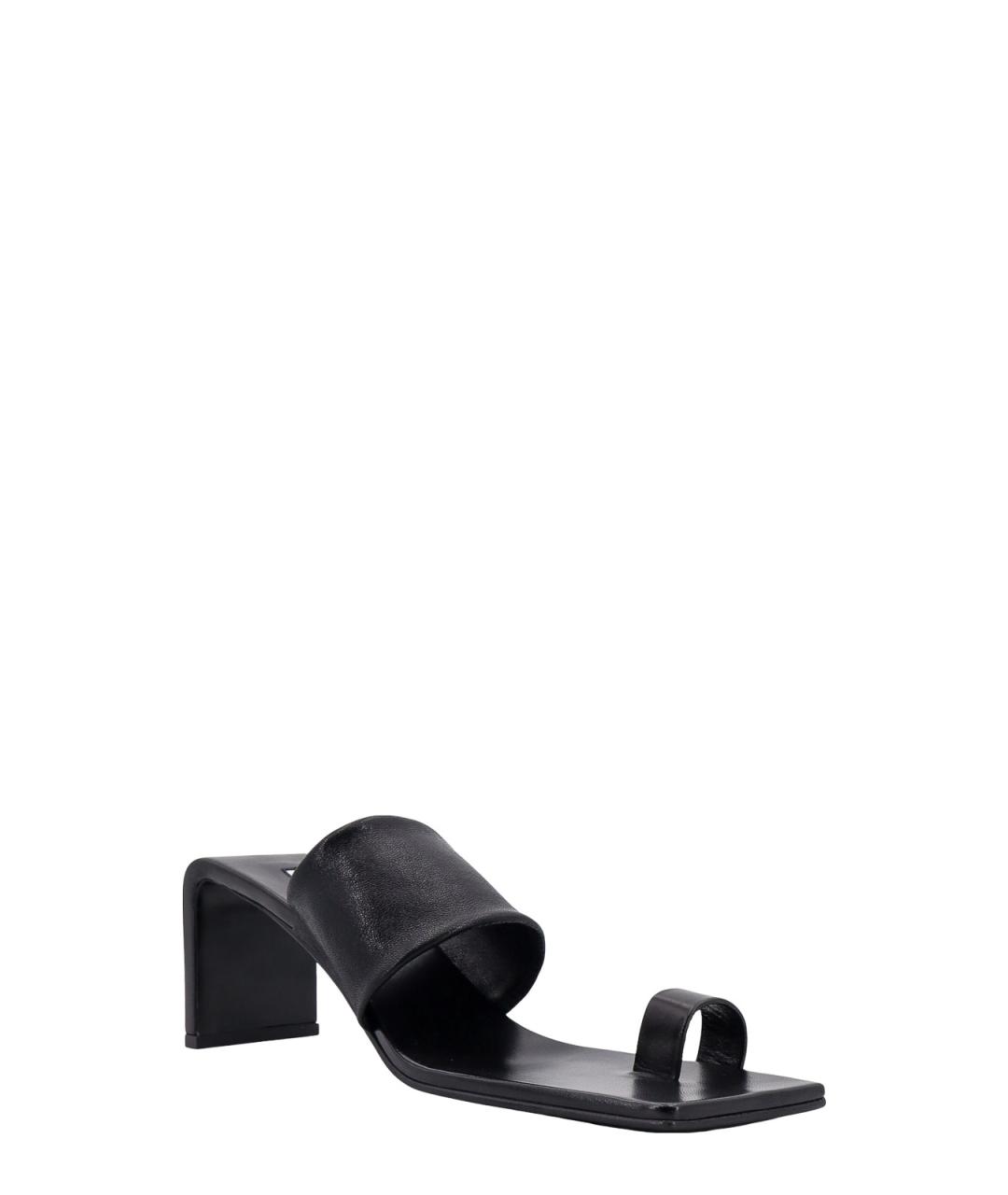 JIL SANDER Черные кожаные сандалии, фото 2