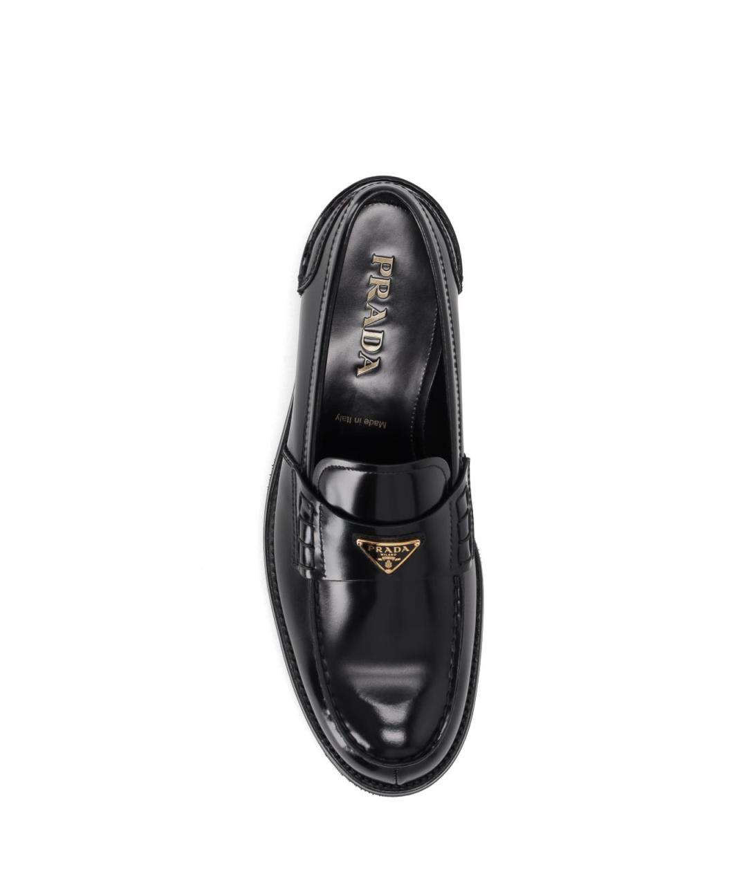 PRADA Черные кожаные лоферы, фото 4