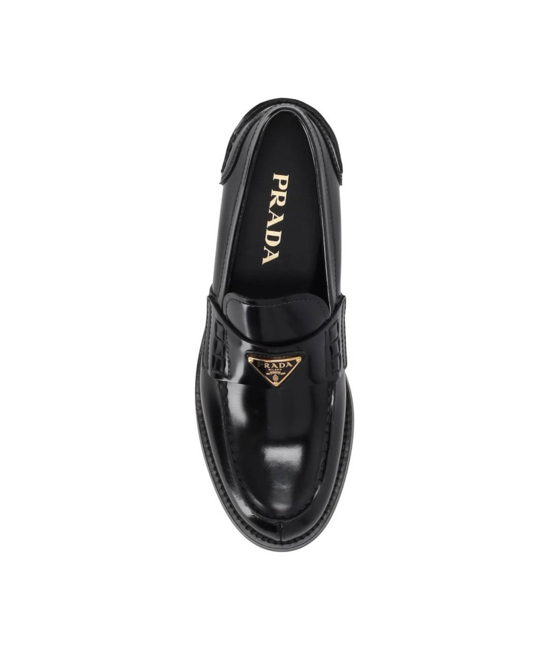 PRADA Черные кожаные лоферы, фото 4