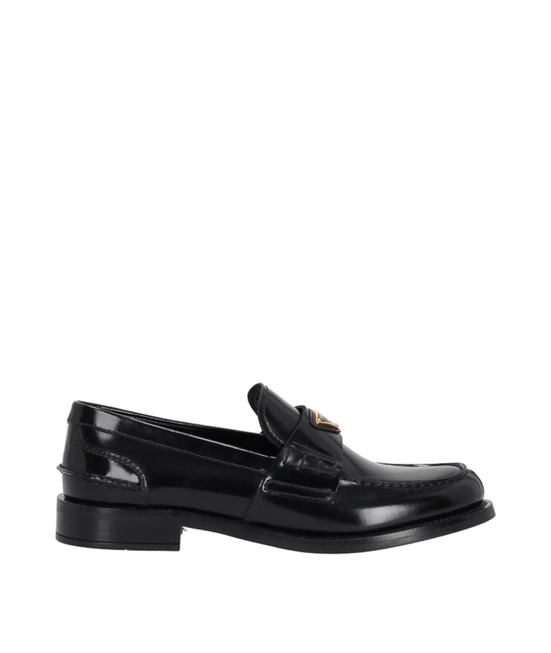 PRADA Черные кожаные лоферы, фото 1