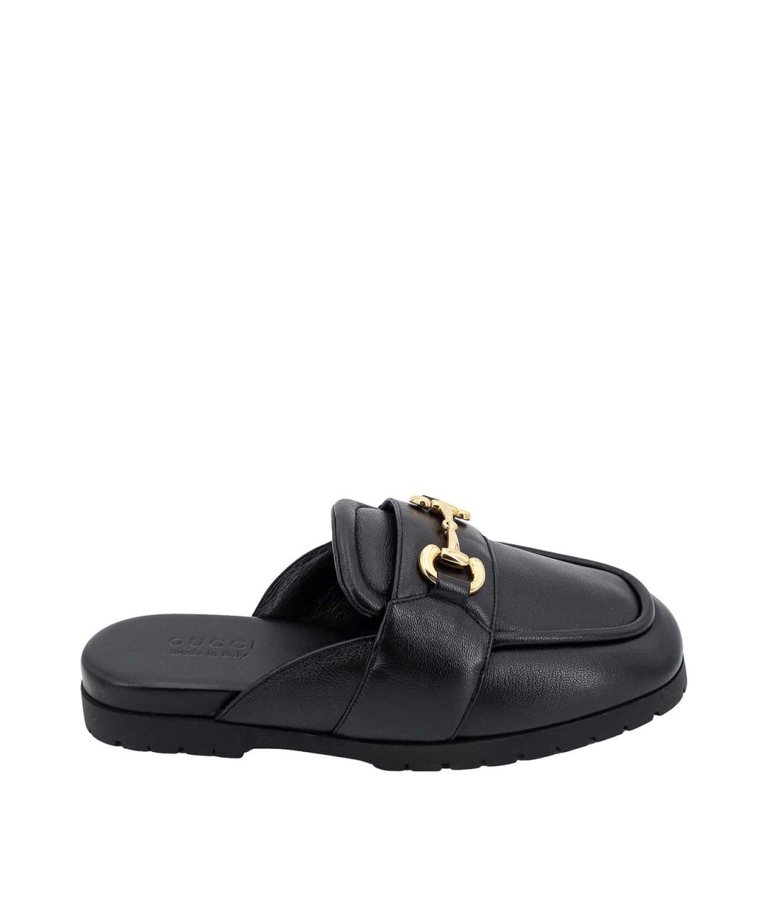 GUCCI Черные кожаные сандалии, фото 1