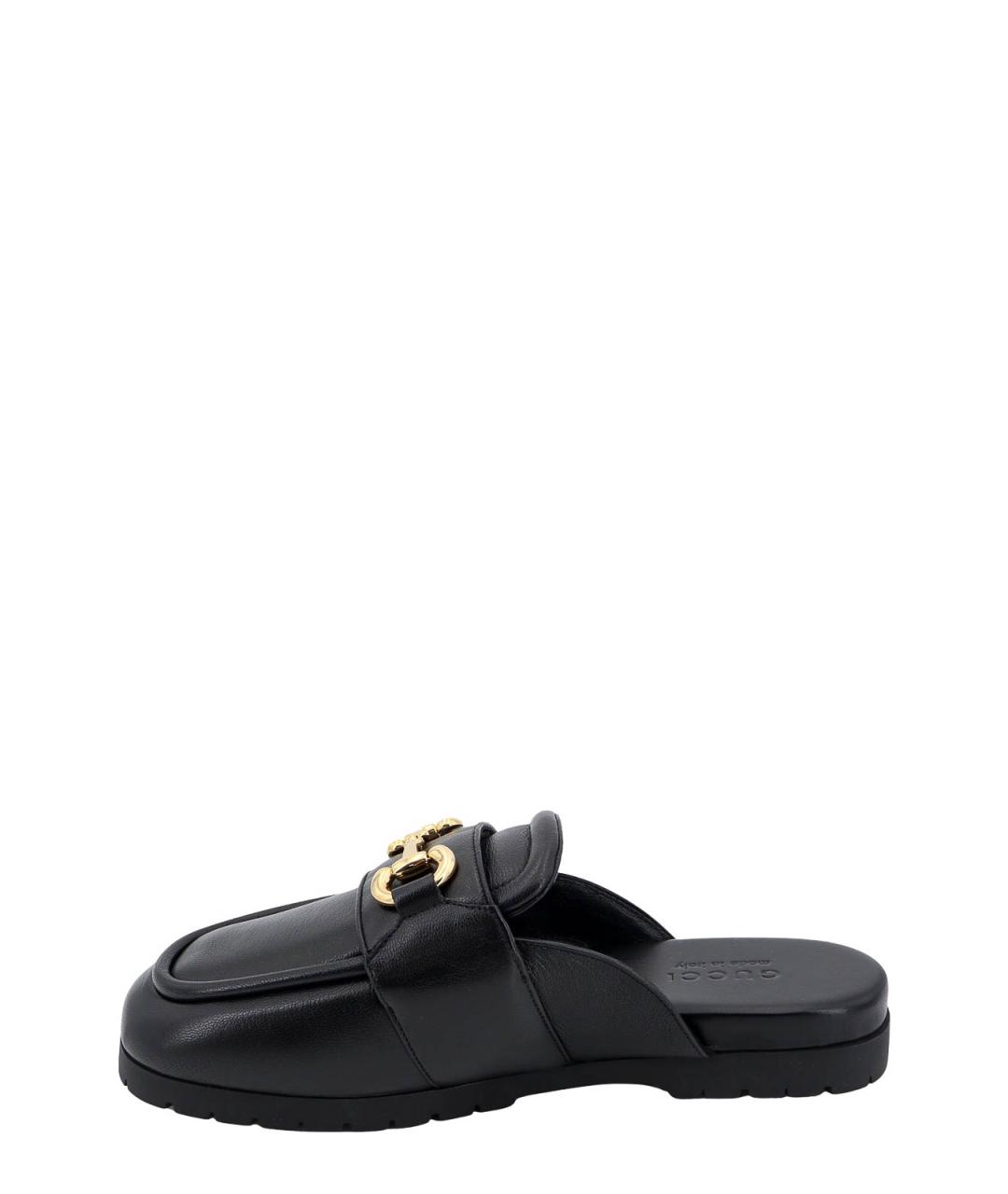 GUCCI Черные кожаные сандалии, фото 2