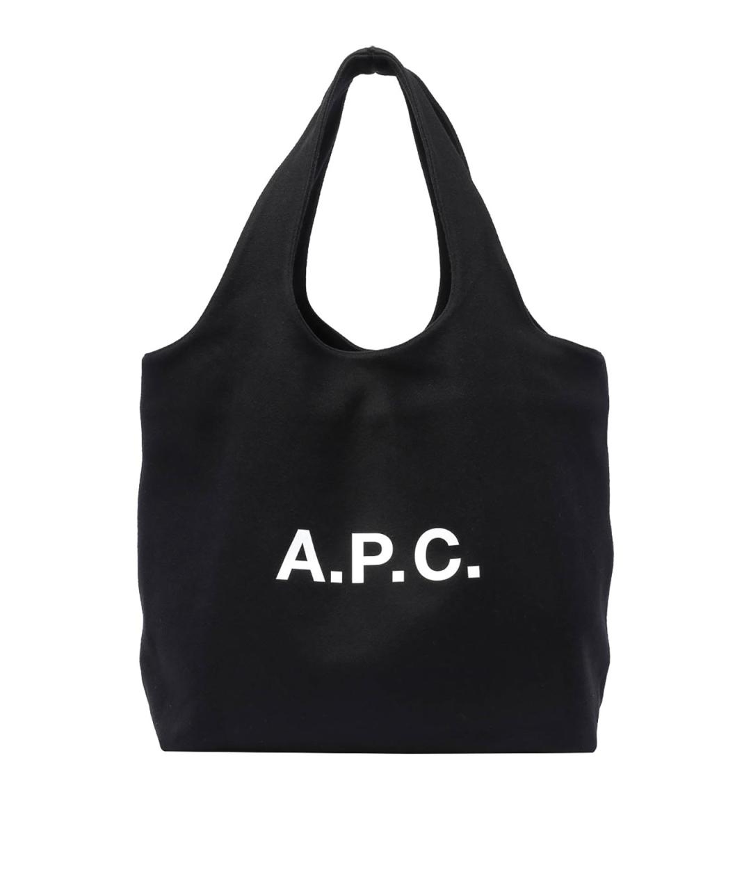 A.P.C. Черная шерстяная сумка на плечо, фото 1