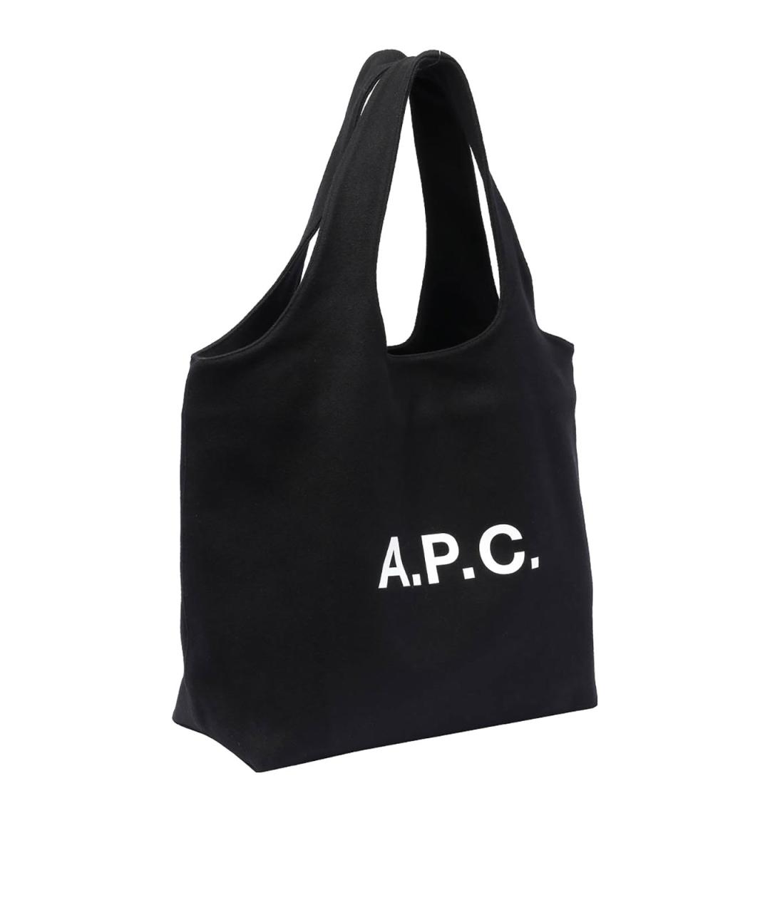 A.P.C. Черная шерстяная сумка на плечо, фото 2