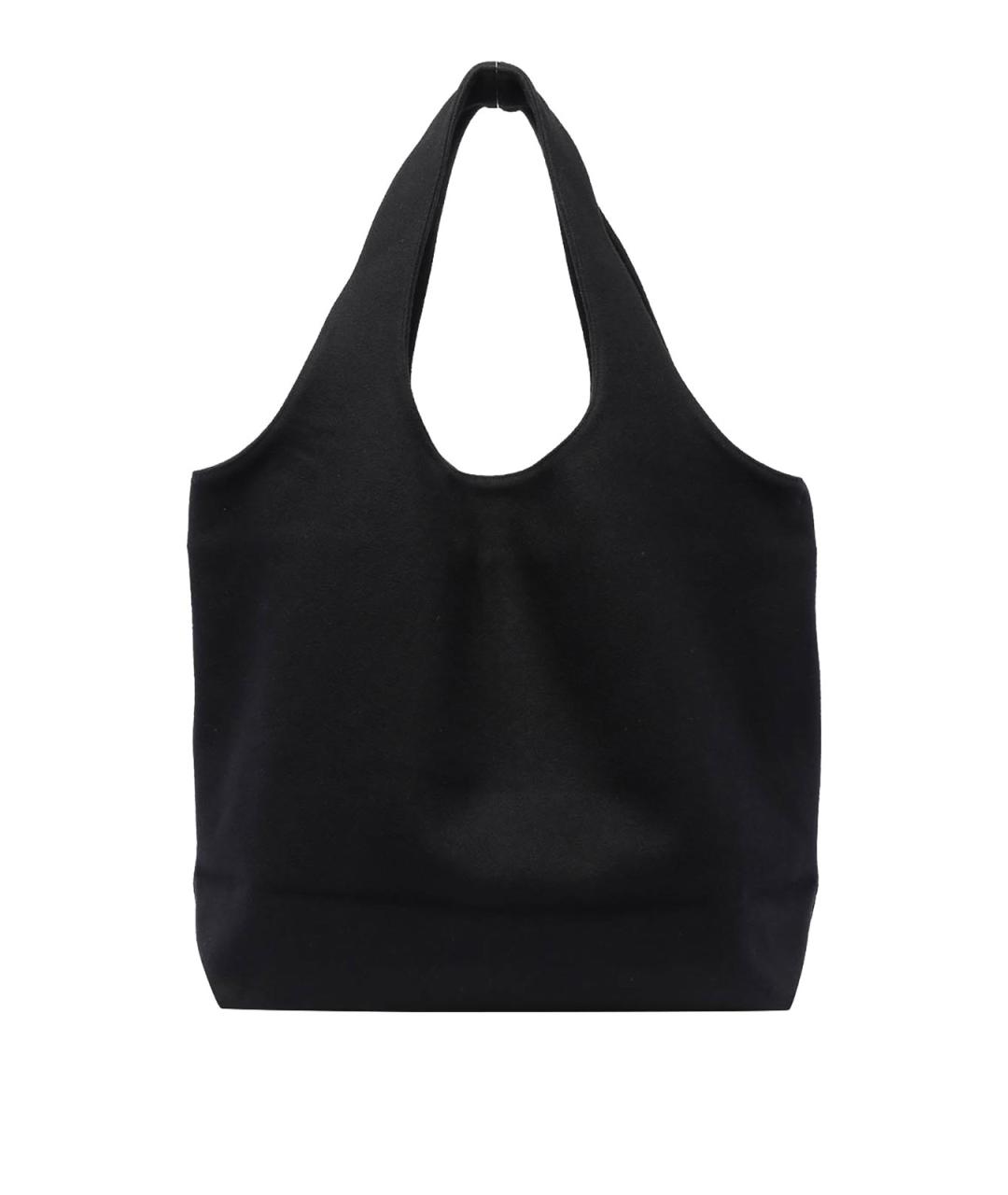 A.P.C. Черная шерстяная сумка на плечо, фото 3