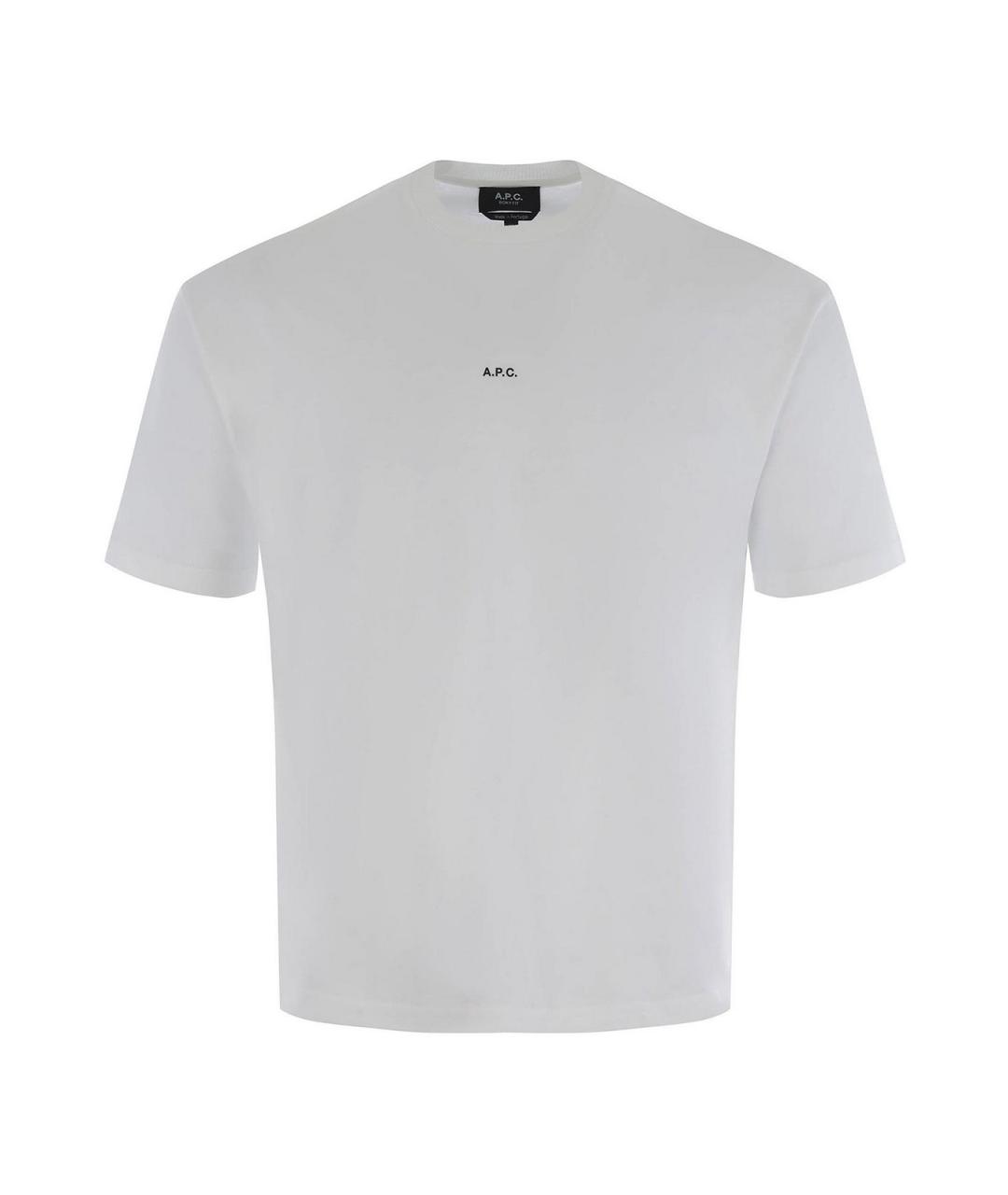 A.P.C. Белая хлопковая футболка, фото 1