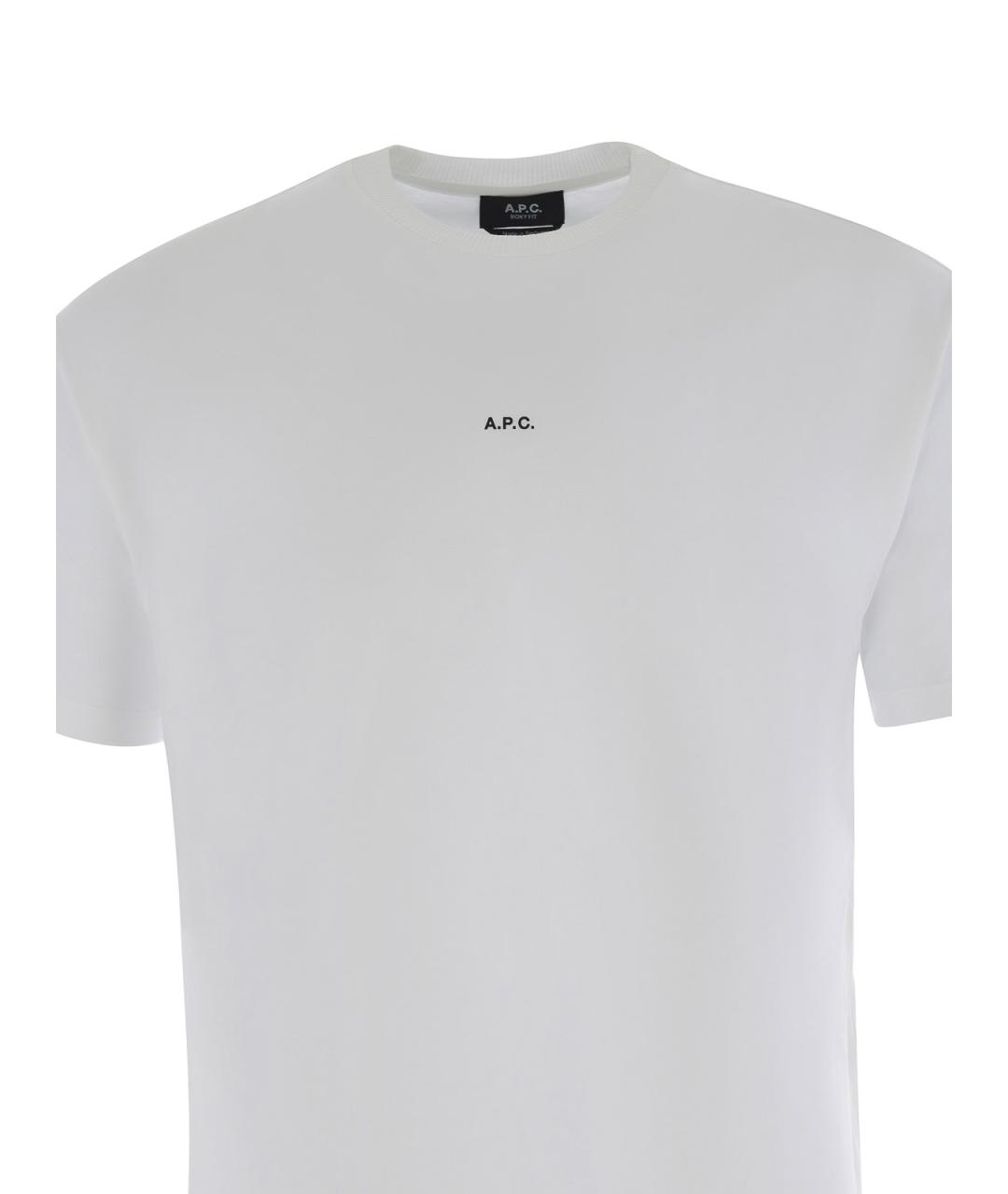 A.P.C. Белая хлопковая футболка, фото 4