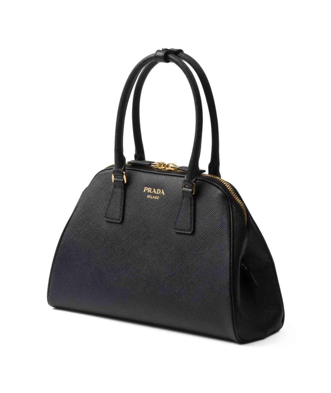 PRADA Черная кожаная сумка тоут, фото 3