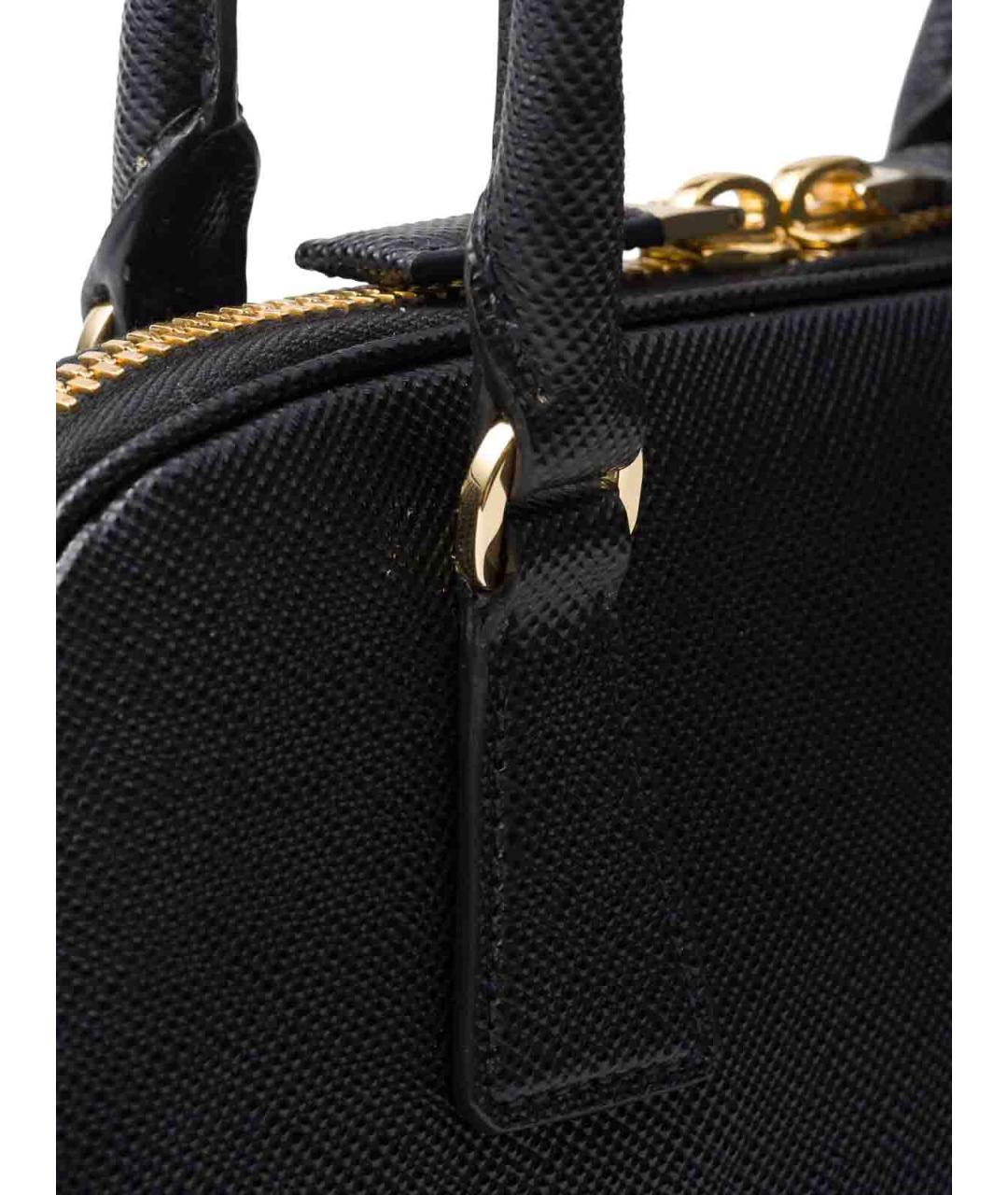 PRADA Черная кожаная сумка тоут, фото 5