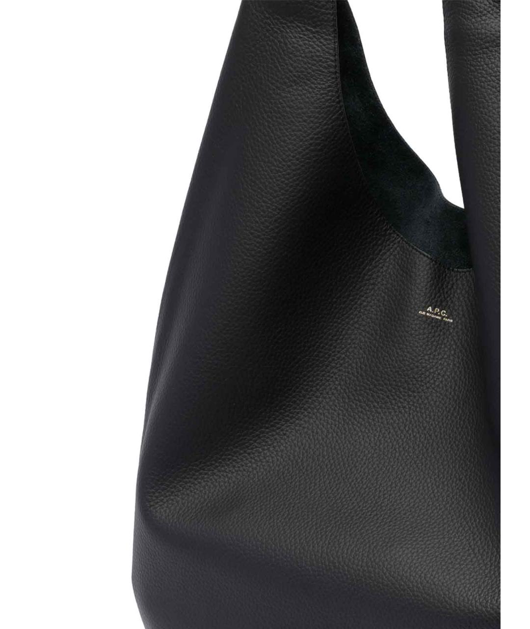 A.P.C. Черная кожаная сумка через плечо, фото 4