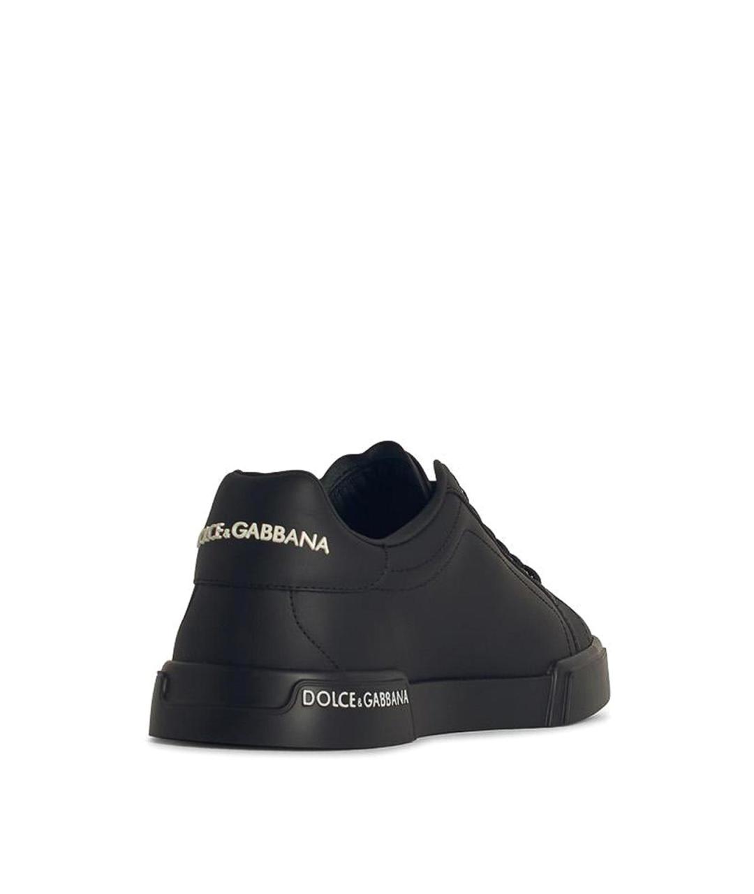 DOLCE&GABBANA Черные низкие кроссовки / кеды, фото 3