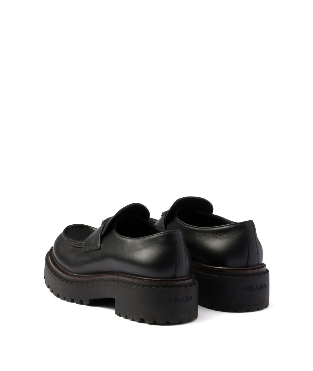 PRADA Черные кожаные лоферы, фото 3