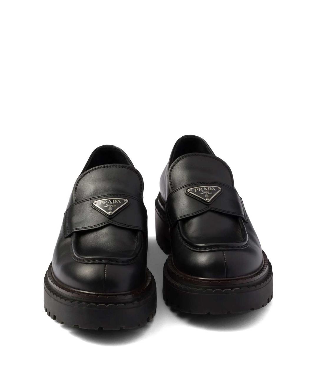 PRADA Черные кожаные лоферы, фото 5