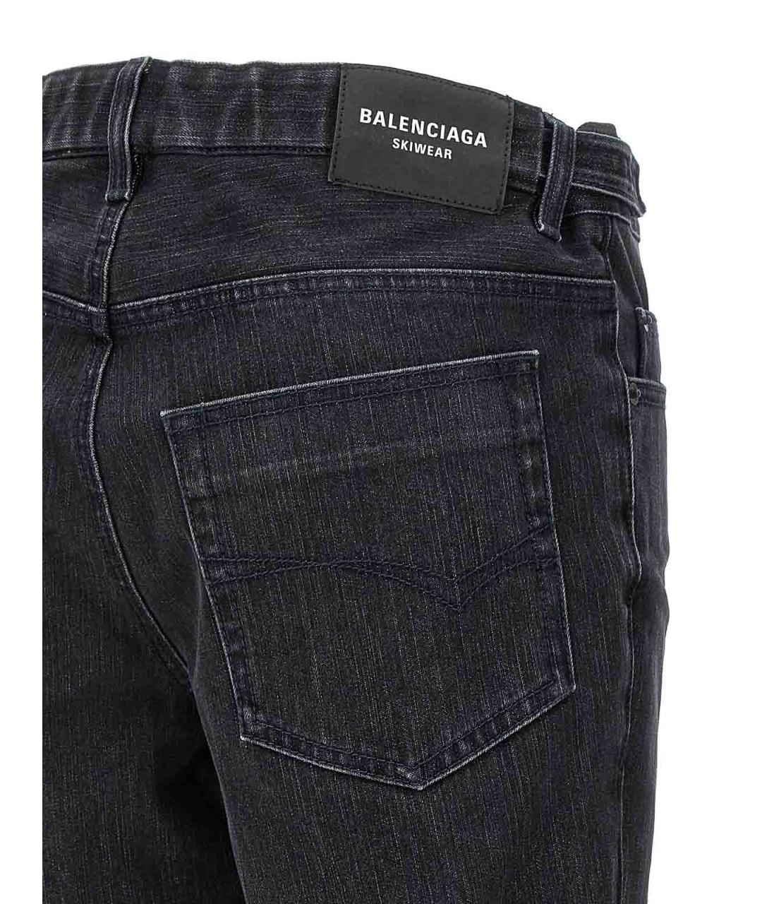 BALENCIAGA Черные хлопковые джинсы клеш, фото 4