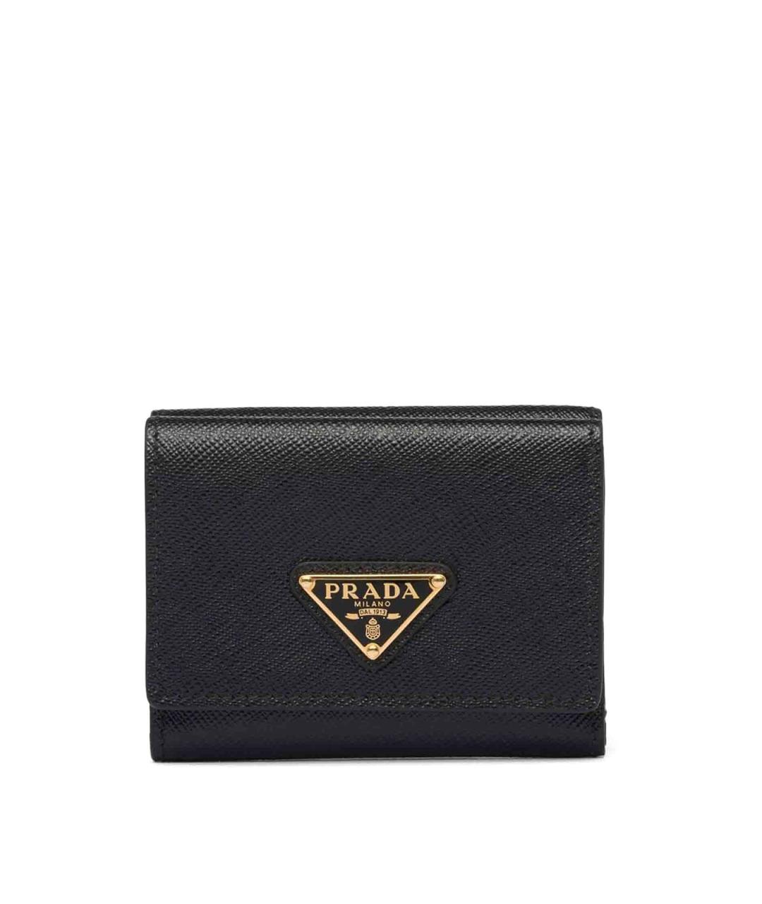 PRADA Черный кожаный кошелек, фото 1