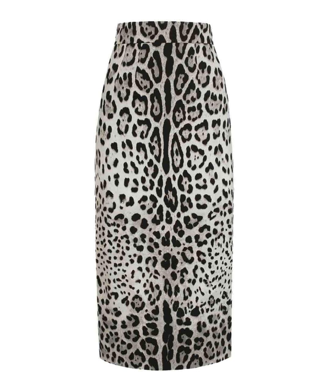 DOLCE&GABBANA Мульти шелковая юбка миди, фото 1