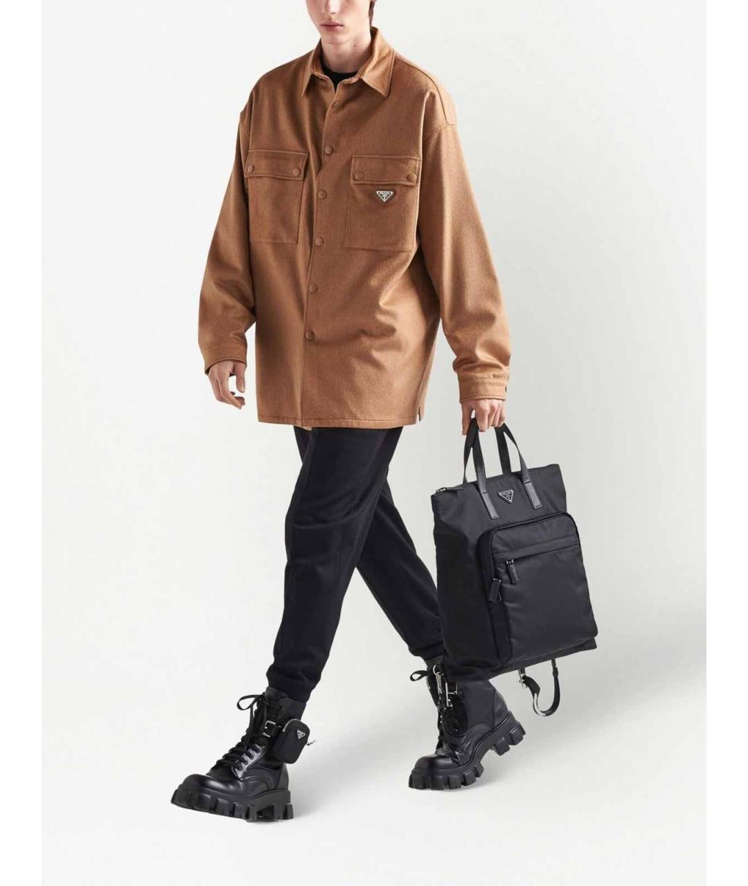 PRADA Черная тканевая сумка тоут, фото 2