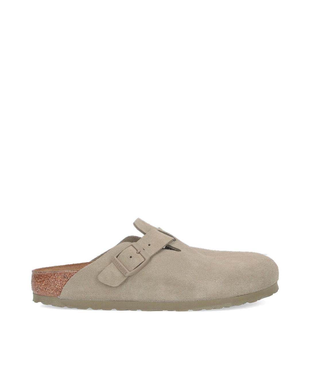 BIRKENSTOCK Серые замшевые мюли, фото 1