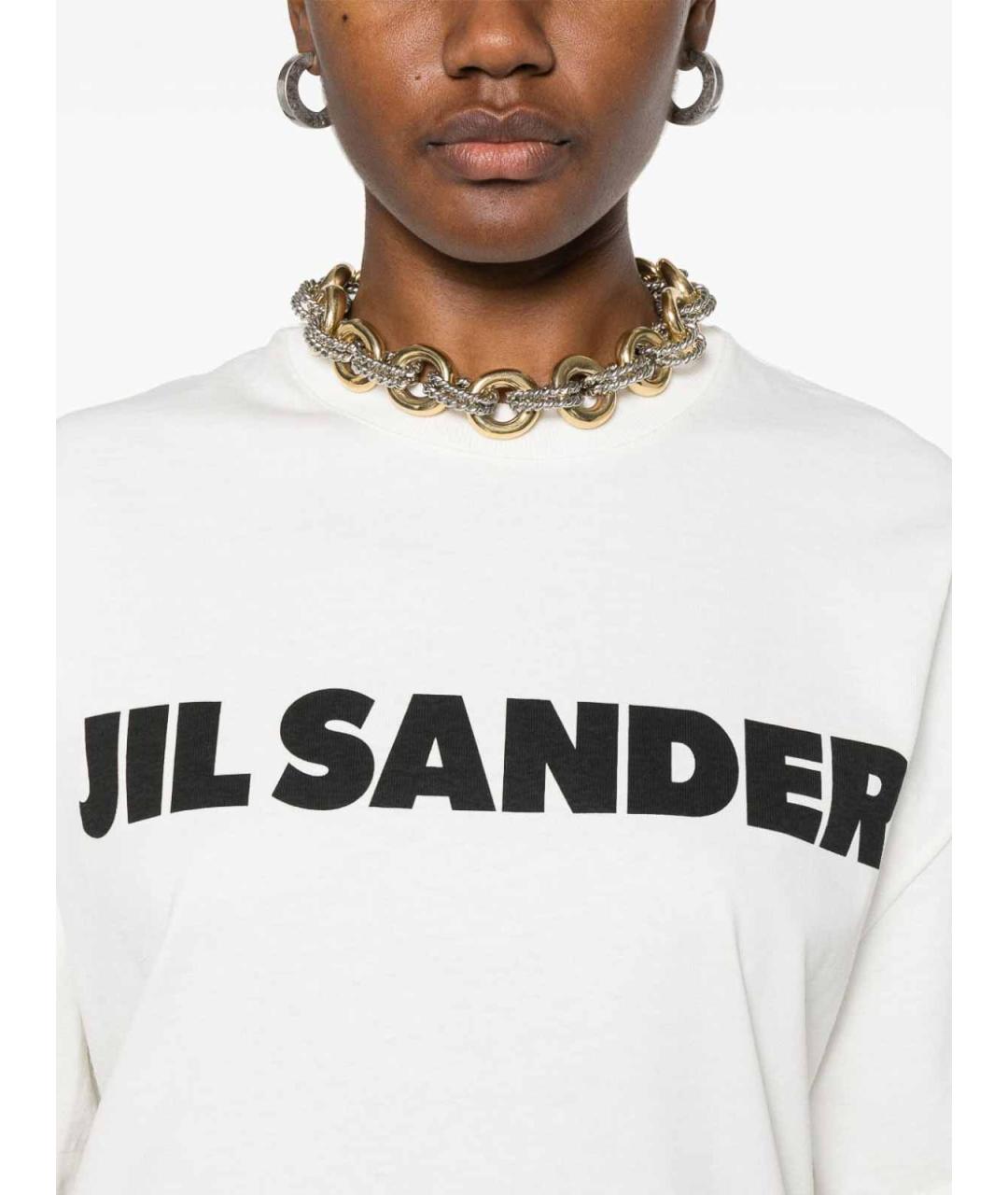 JIL SANDER Белый хлопковый джемпер / свитер, фото 2