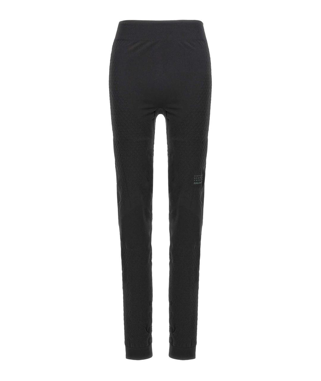 MM6 MAISON MARGIELA Черные полиамидовые леггинсы и велосипедки, фото 1