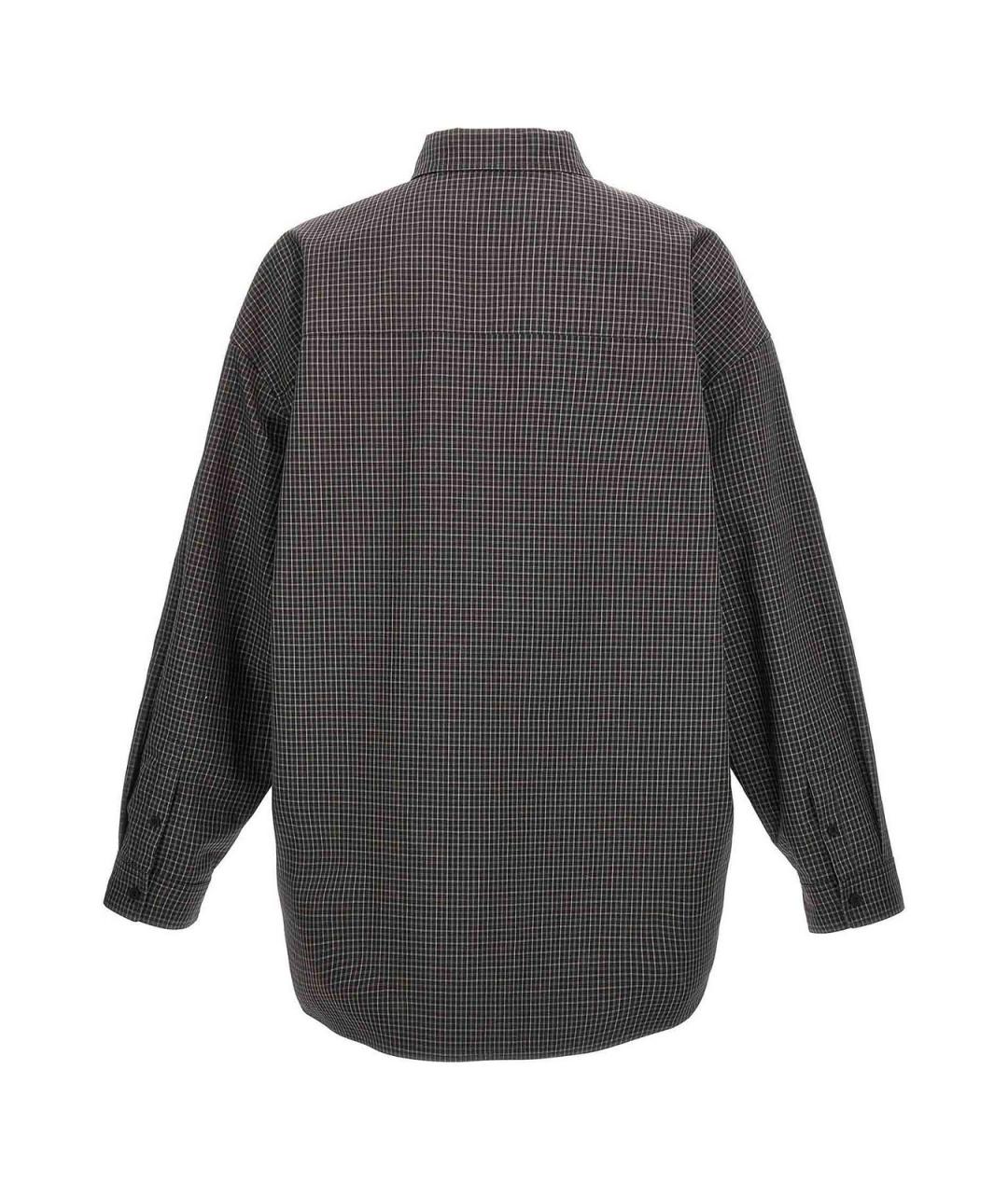 BALENCIAGA Черная хлопковая кэжуал рубашка, фото 2