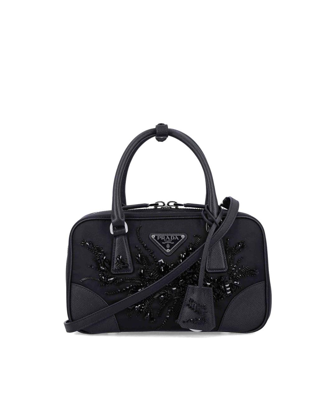 PRADA Черная тканевая сумка тоут, фото 1