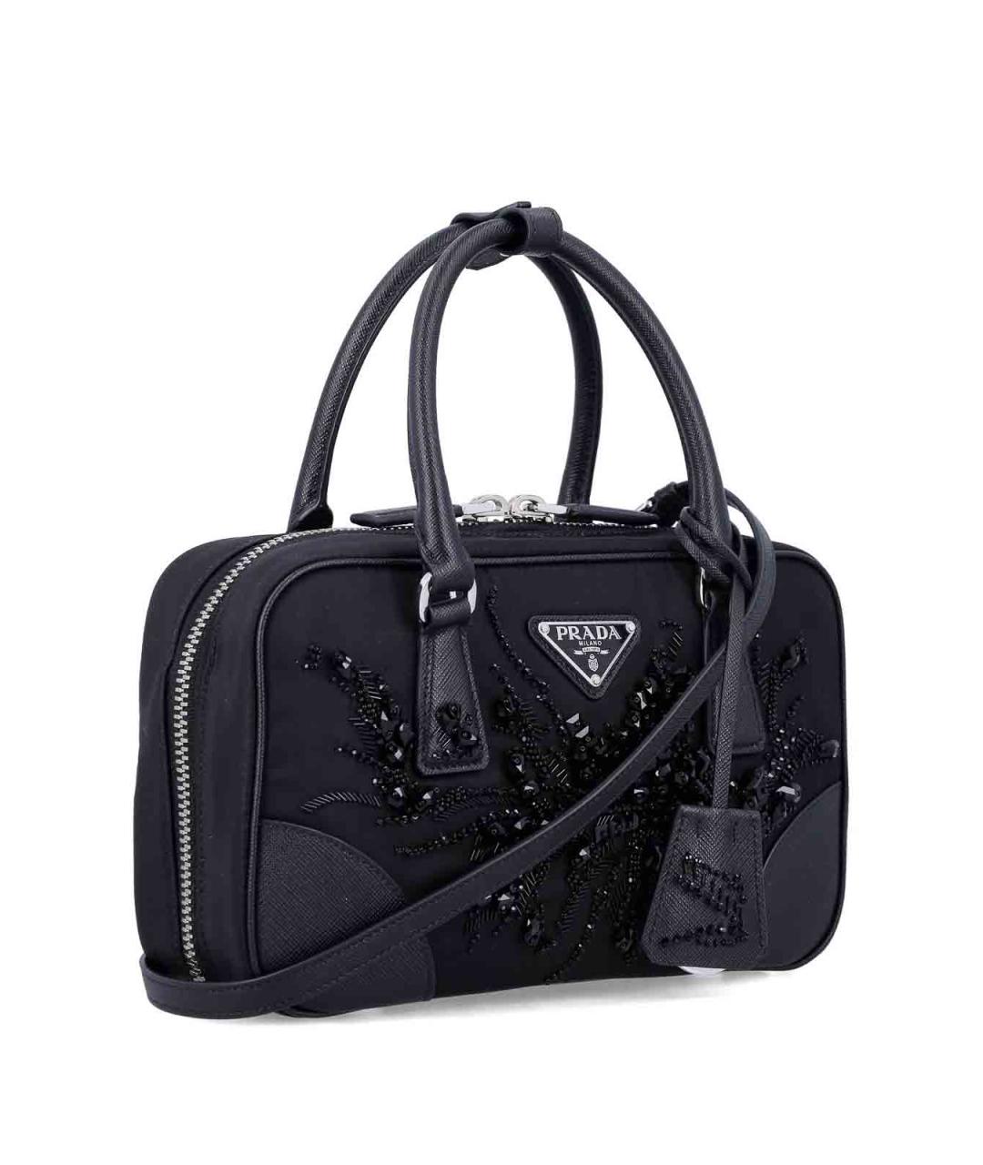PRADA Черная тканевая сумка тоут, фото 3