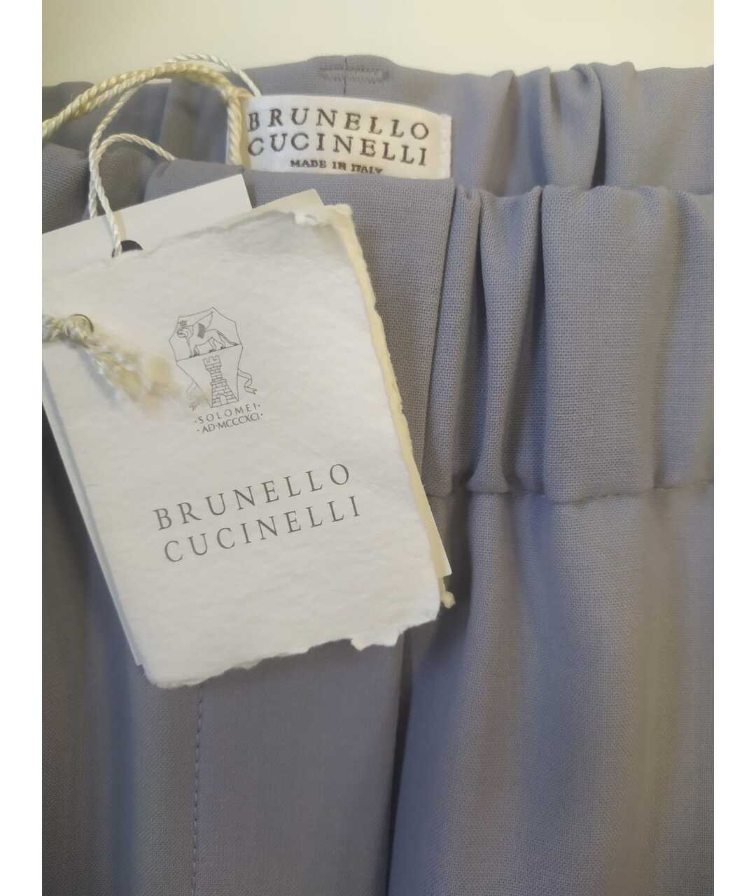 BRUNELLO CUCINELLI Серые прямые брюки, фото 4