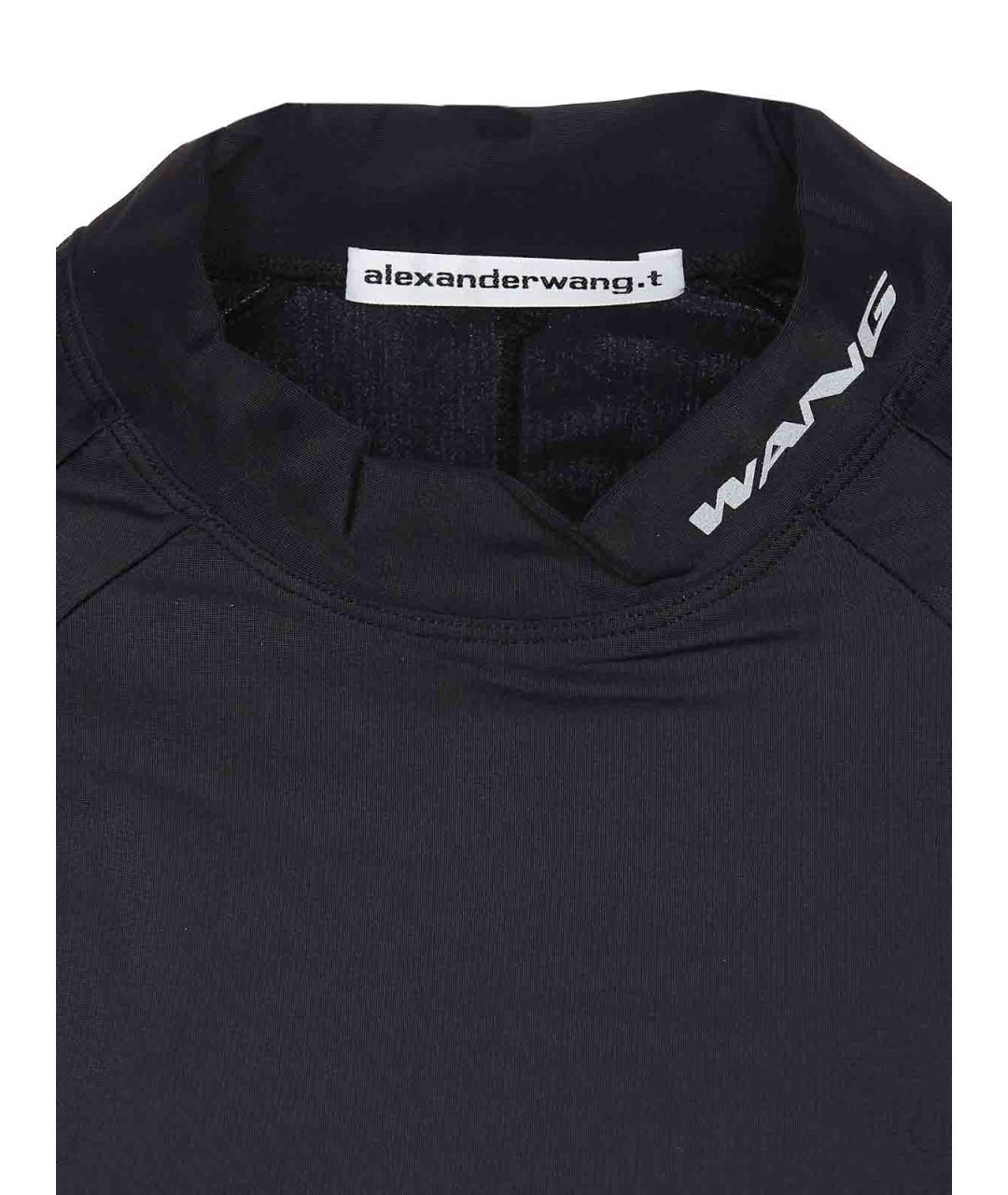 ALEXANDER WANG Черная полиамидовая футболка, фото 4