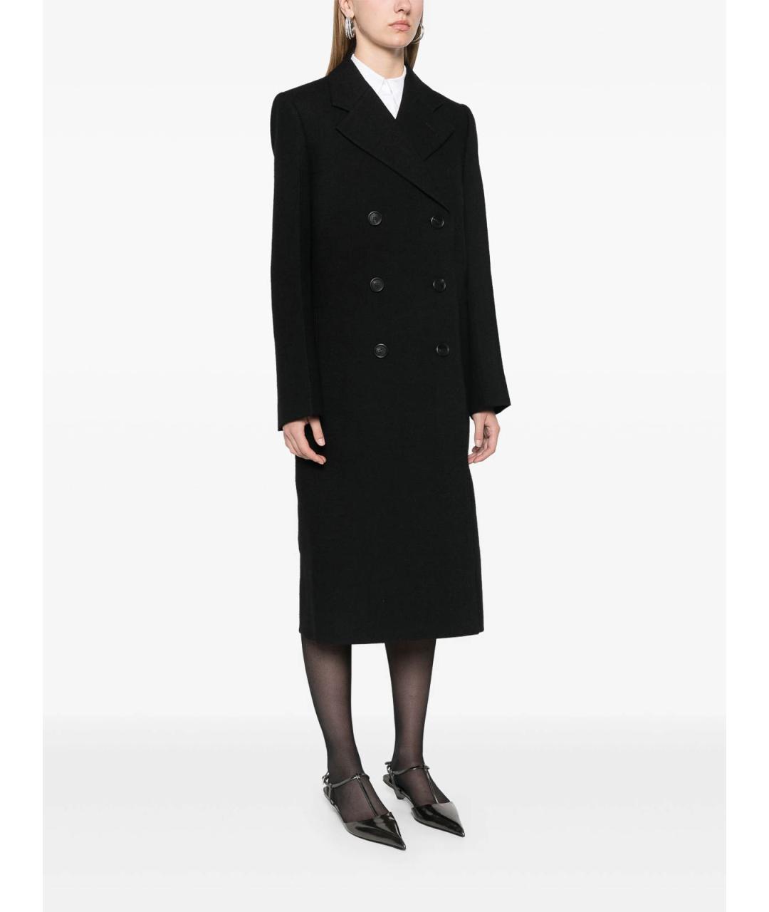 PRADA Черное шерстяное пальто, фото 3