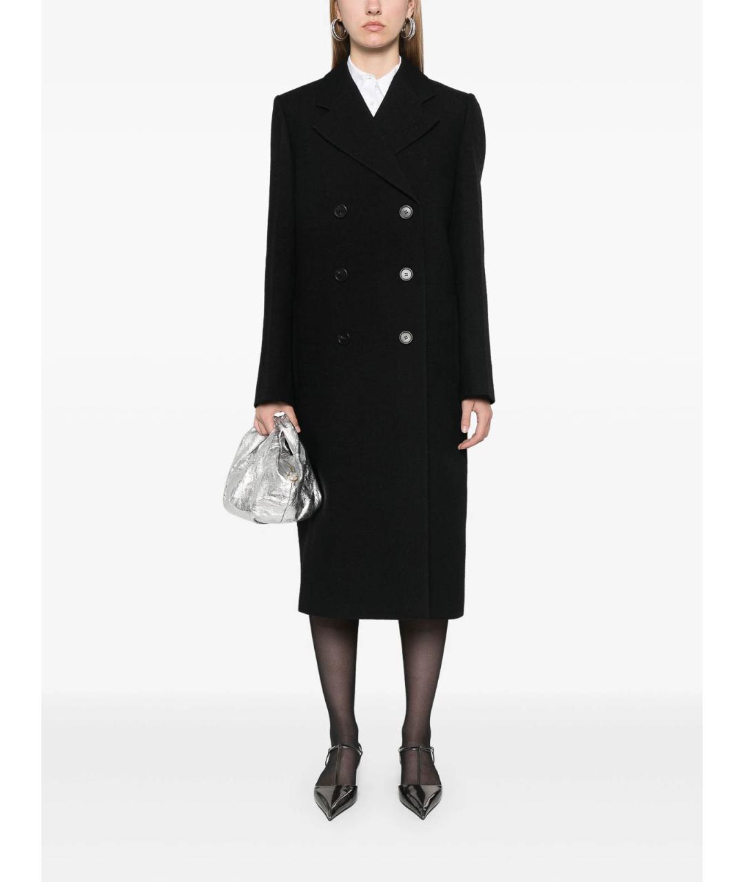 PRADA Черное шерстяное пальто, фото 2