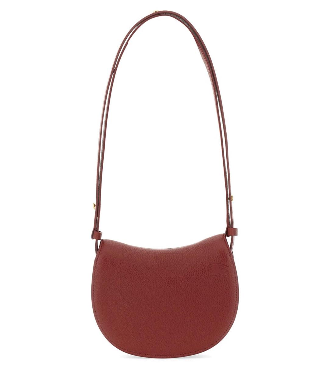 BURBERRY Бордовая кожаная сумка через плечо, фото 2