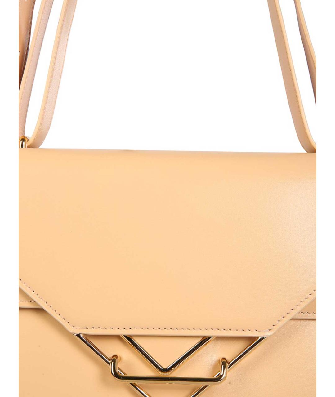 BOTTEGA VENETA Бежевая кожаная сумка через плечо, фото 5