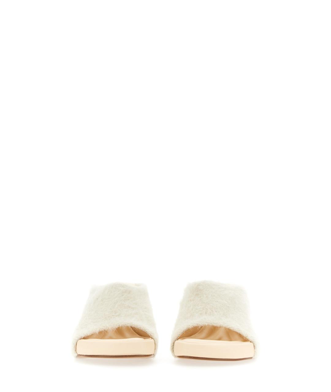 JACQUEMUS Белые кожаные мюли, фото 4