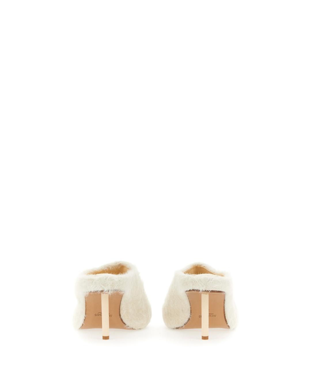 JACQUEMUS Белые кожаные мюли, фото 3