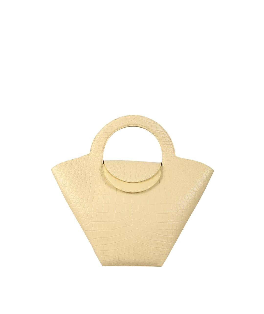 BOTTEGA VENETA Желтая кожаная сумка тоут, фото 1