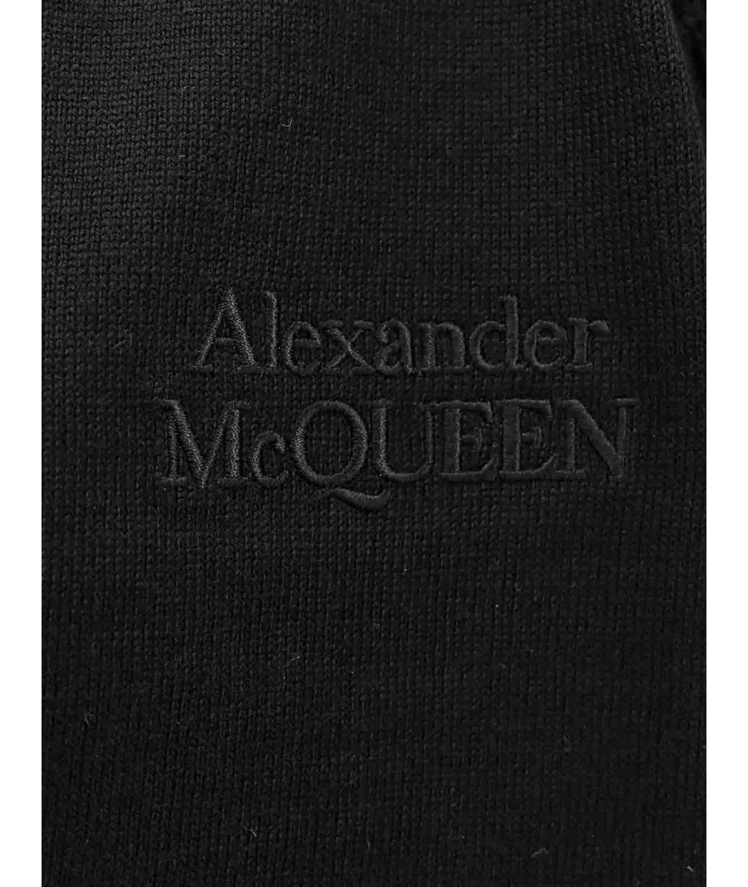 ALEXANDER MCQUEEN Черный шерстяной кардиган, фото 3