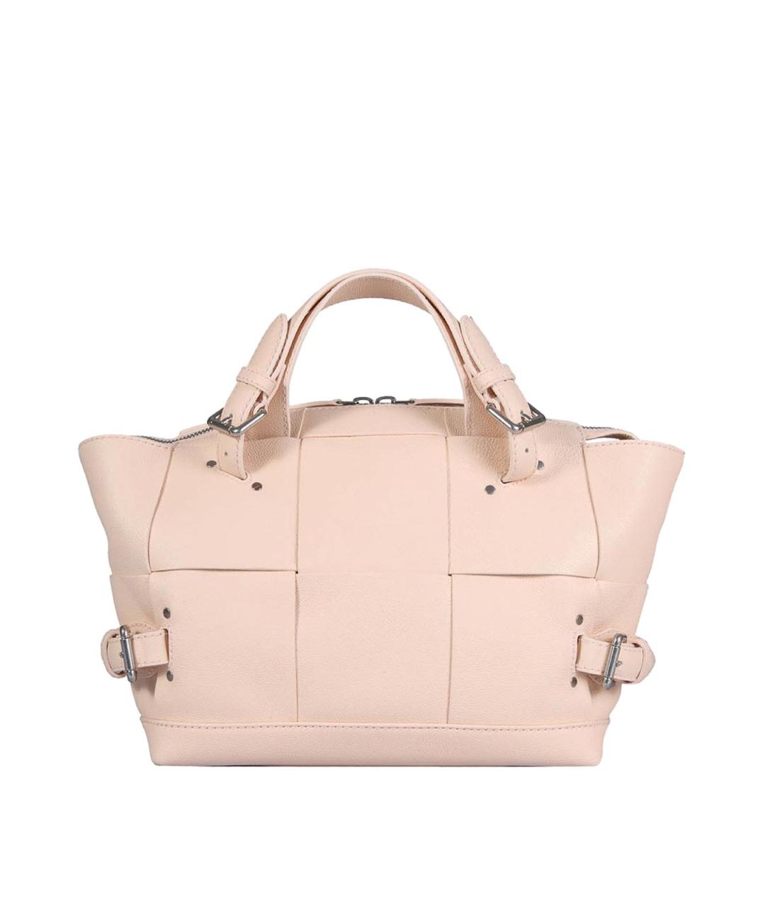 BOTTEGA VENETA Розовая кожаная сумка через плечо, фото 1