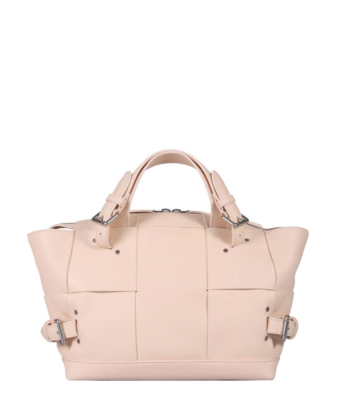 BOTTEGA VENETA Розовая кожаная сумка через плечо, фото 4