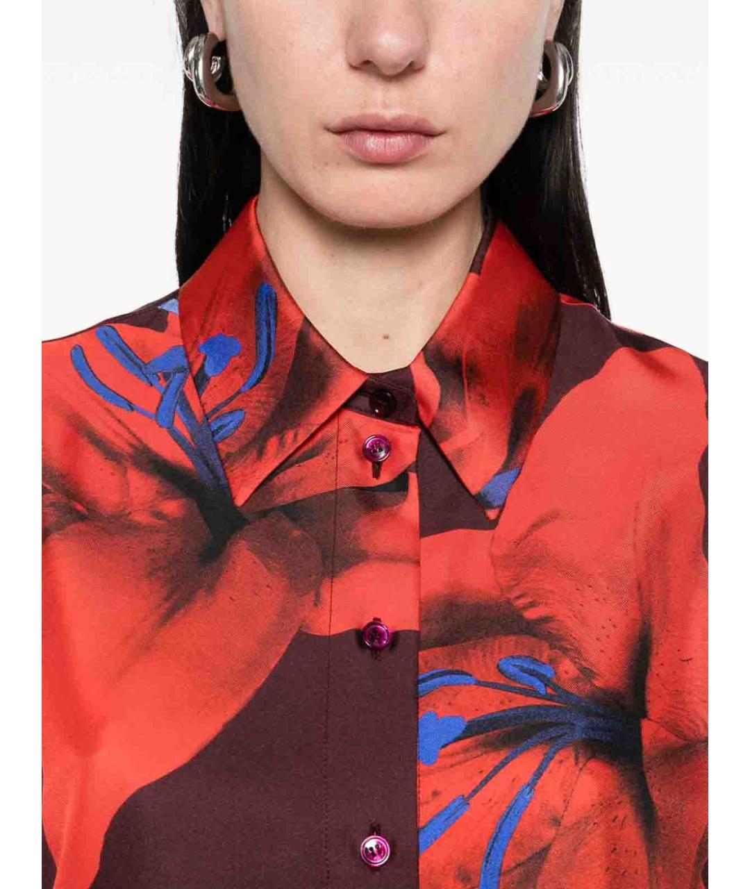 ALEXANDER MCQUEEN Бордовая шелковая куртка, фото 2