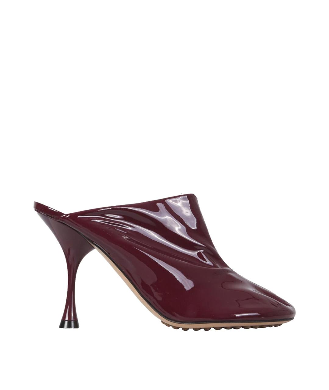 BOTTEGA VENETA Фиолетовые кожаные мюли, фото 1