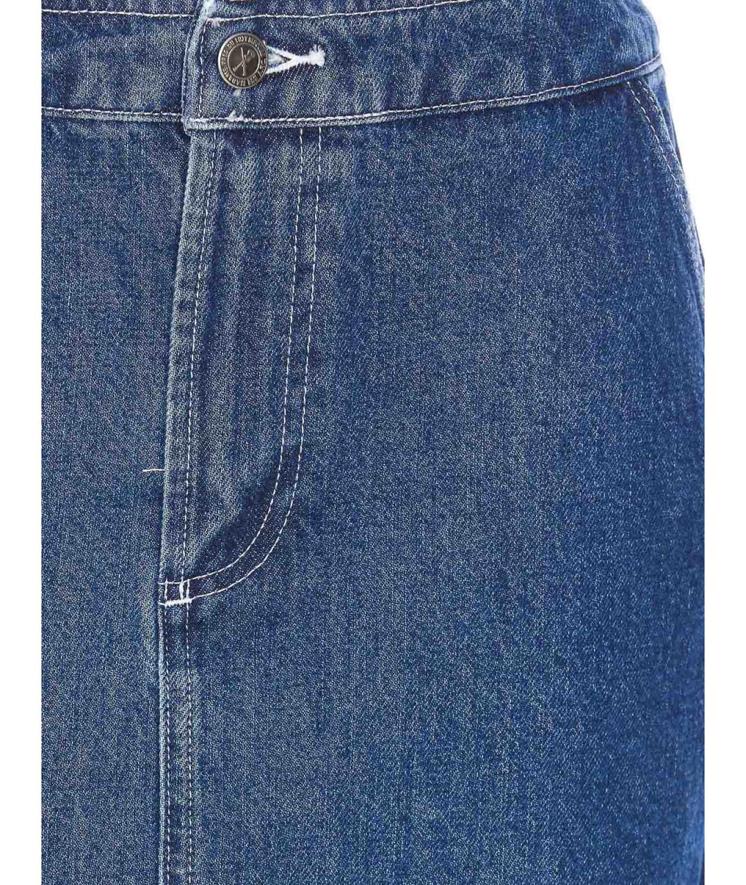 A.P.C. Синяя хлопковая юбка мини, фото 2