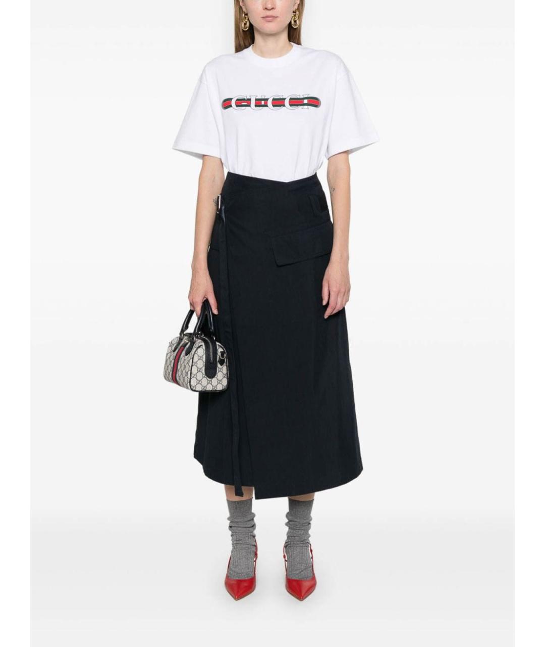 GUCCI Белая хлопковая футболка, фото 3