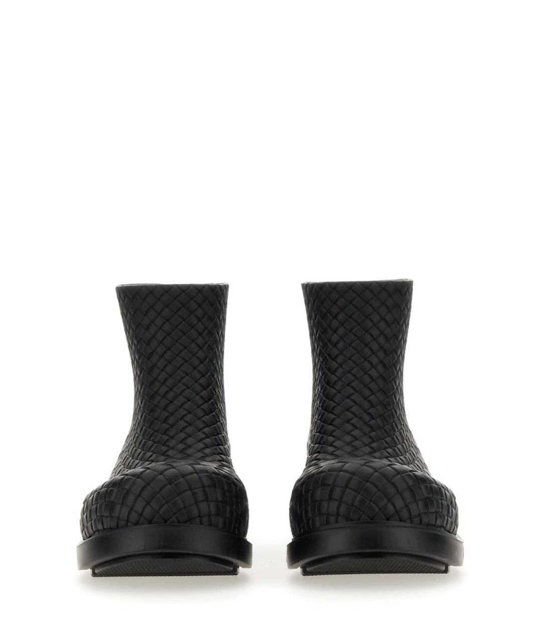BOTTEGA VENETA Черные кожаные высокие ботинки, фото 2