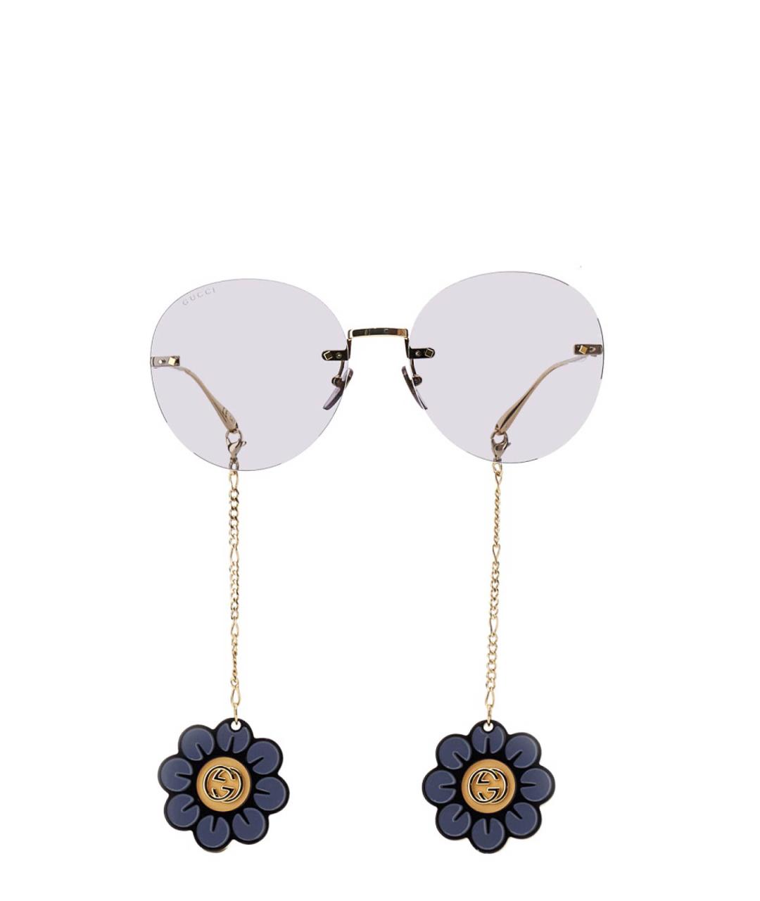 GUCCI Золотые солнцезащитные очки, фото 2