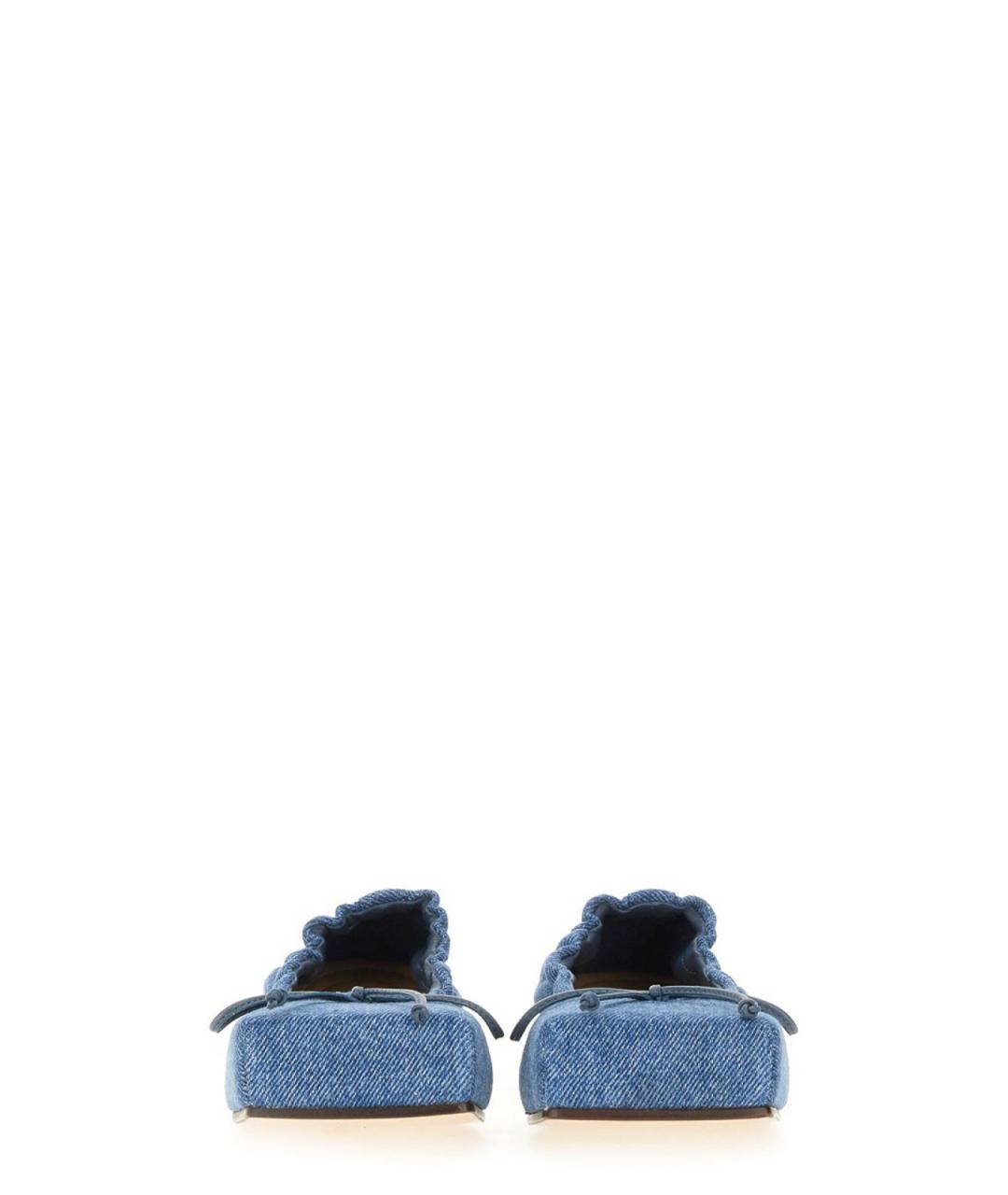 JACQUEMUS Голубые текстильные балетки, фото 4